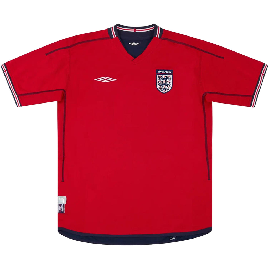 Gerrard #4 Retro England Away Jersey World Cup 2002 Image 3