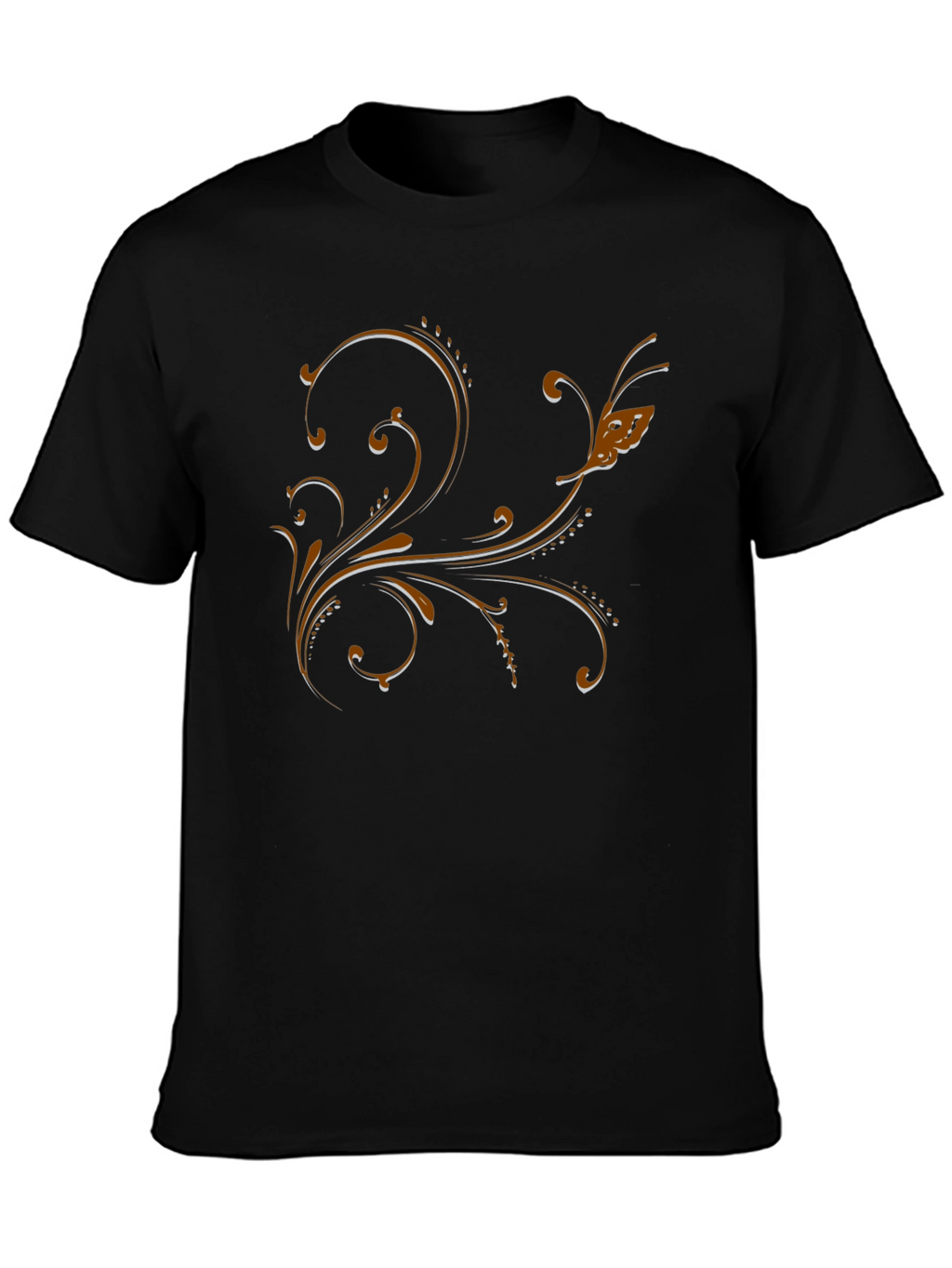 Elegant Floral Scrollwork T-Shirt