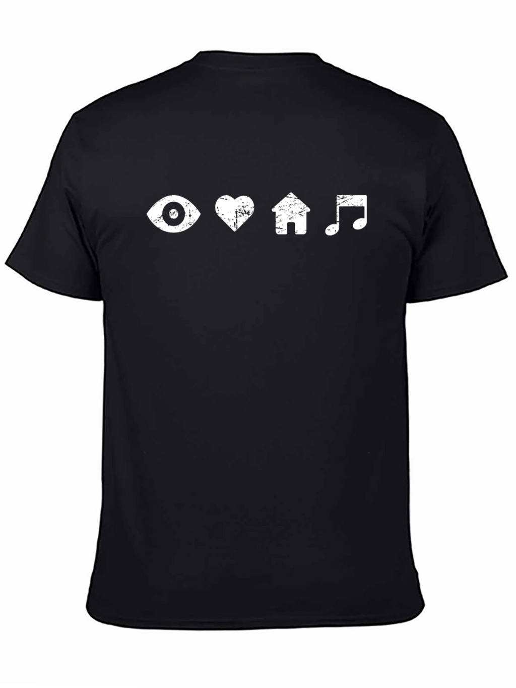 Eye Heart House Music Black T-Shirt