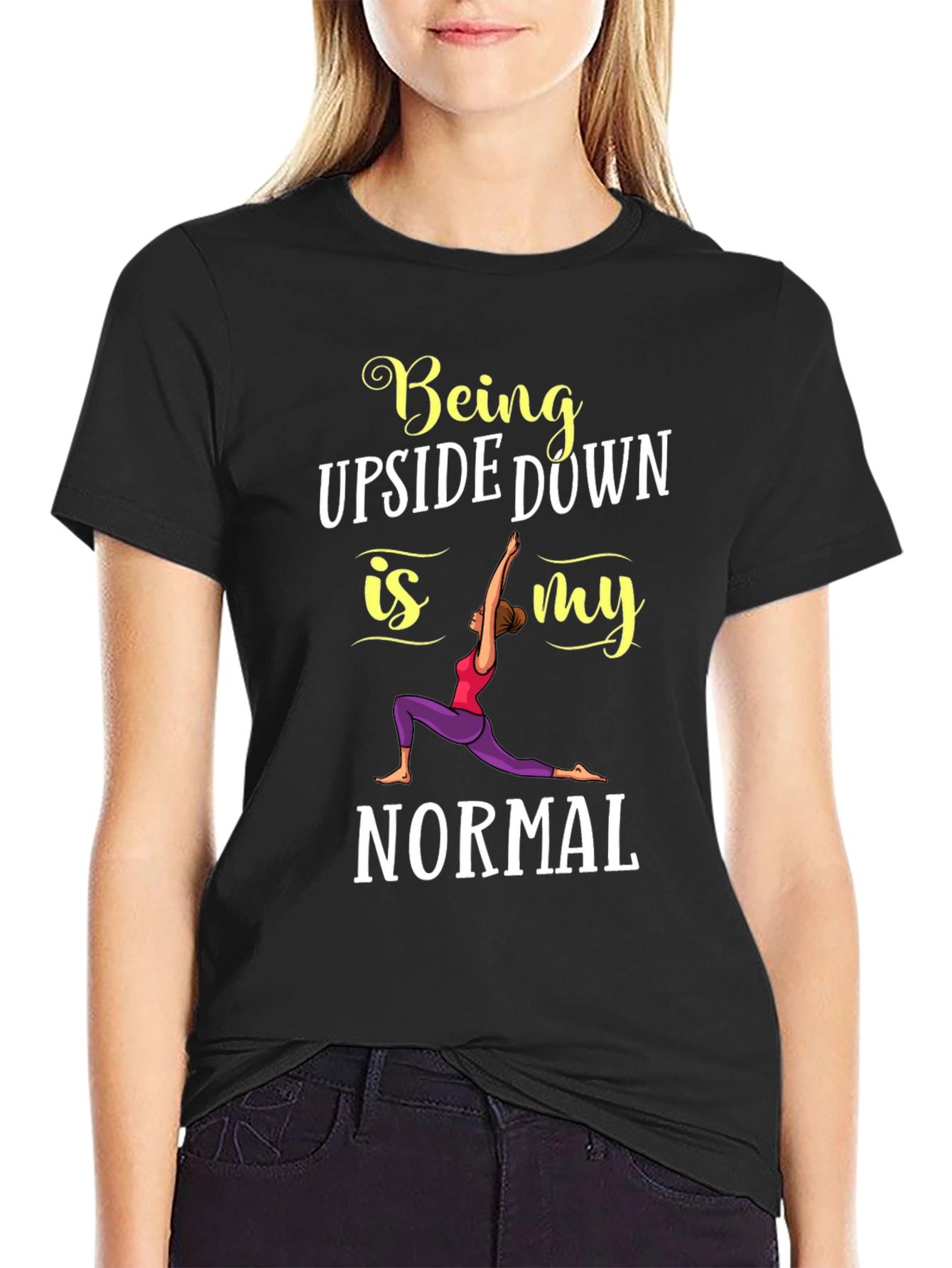 Yoga Lover Graphic Tee - Being Upside Down