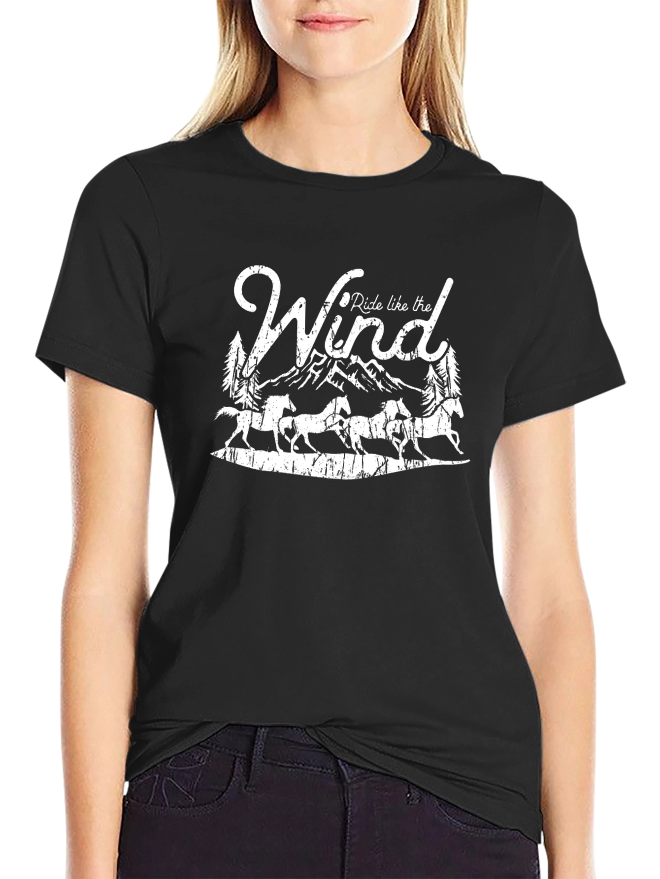 Ride Like the Wind Graphic Tee - Black