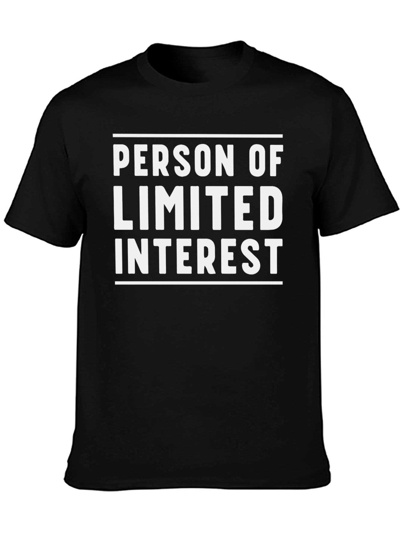 Limited Interest Graphic Tee - Black Cotton Casual Shirt