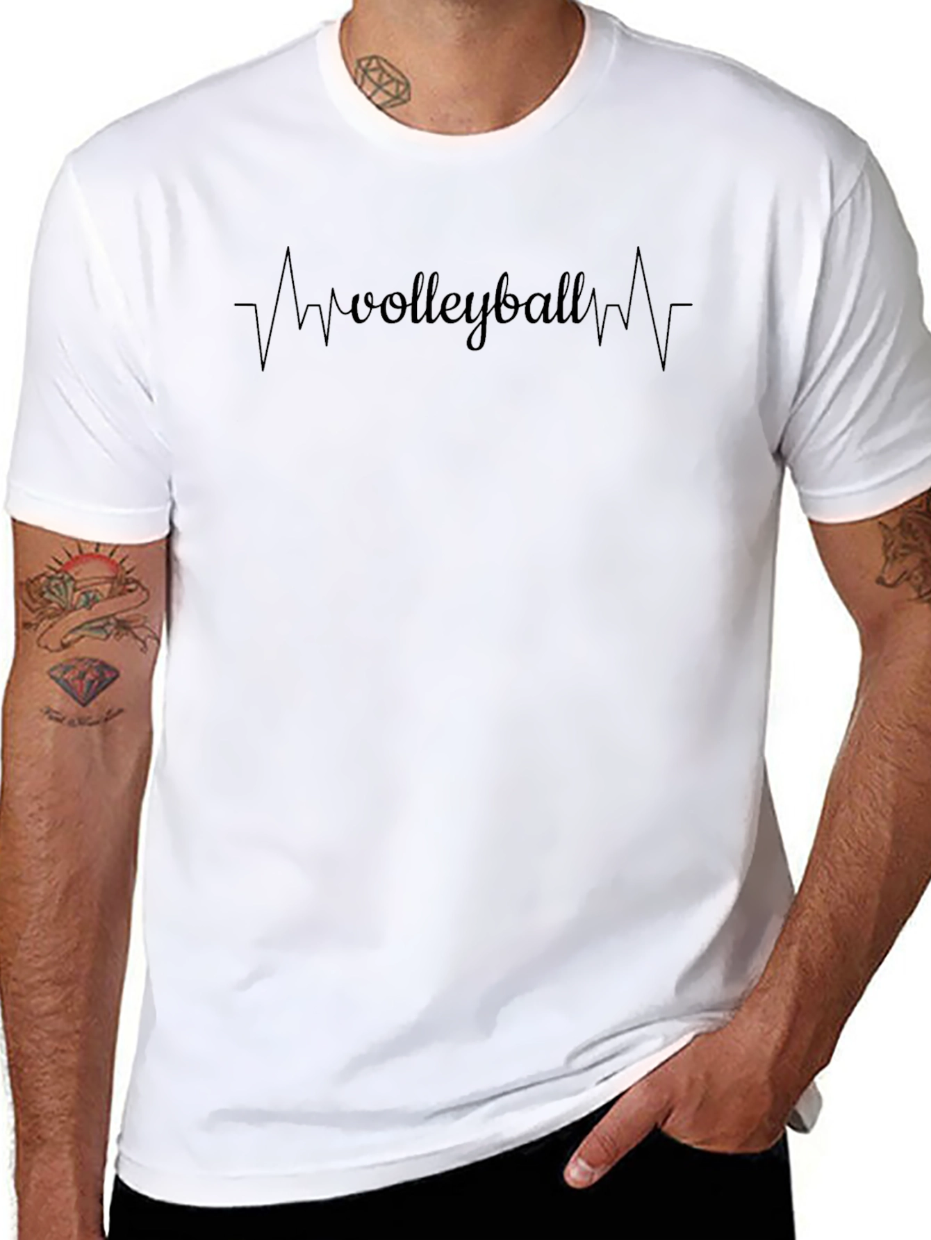 Volleyball Heartbeat T-Shirt - Sporty & Stylish