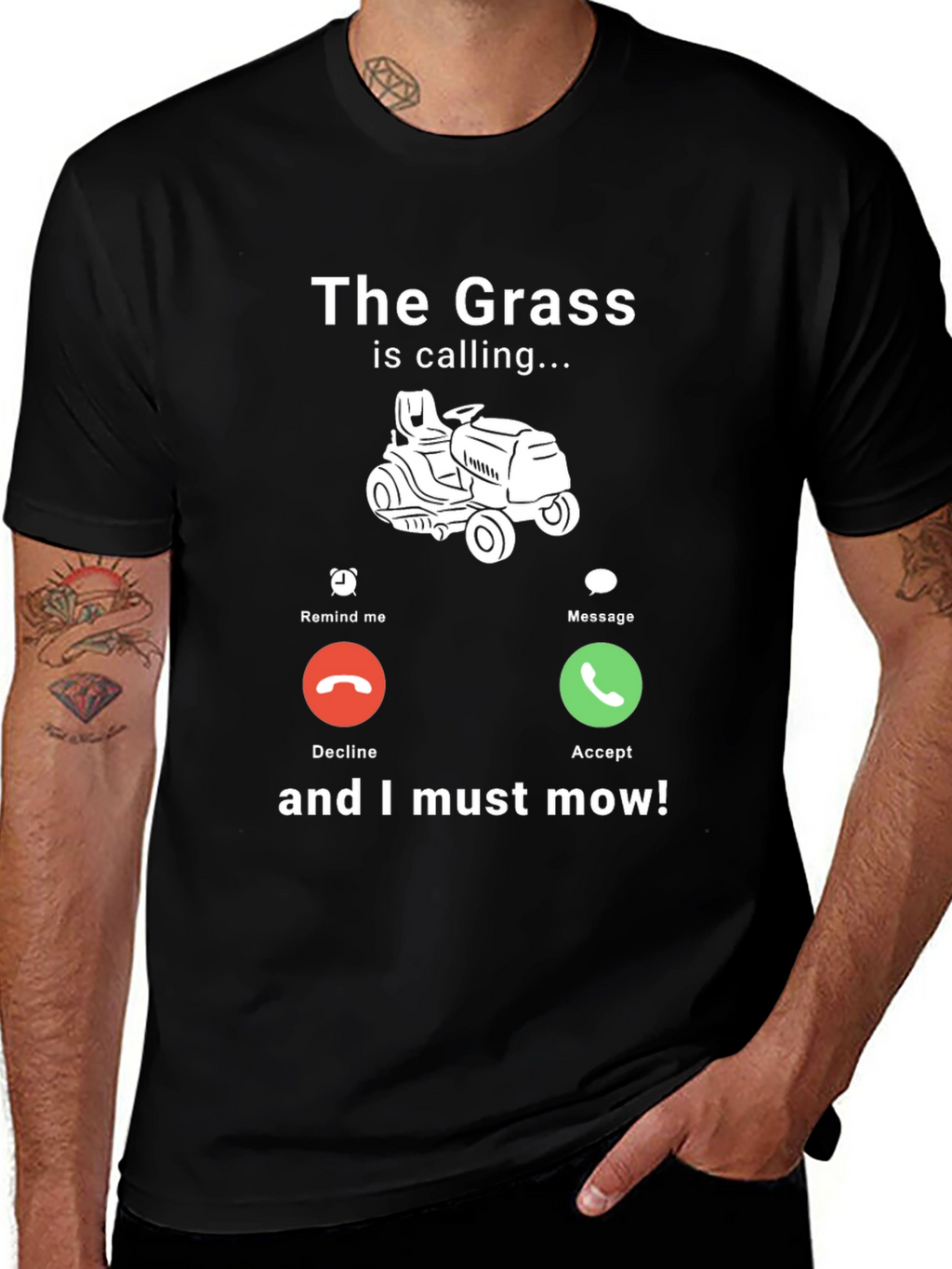 The Grass Is Calling T-Shirt - Funny Mowing Tee