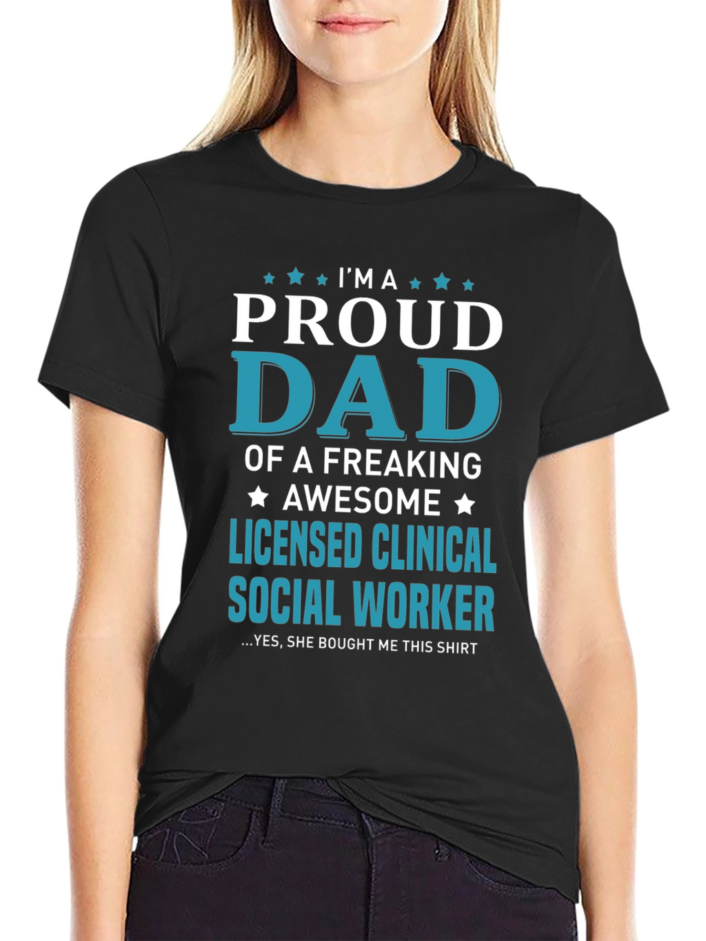 Proud Dad Licensed Social Worker Graphic Tee
