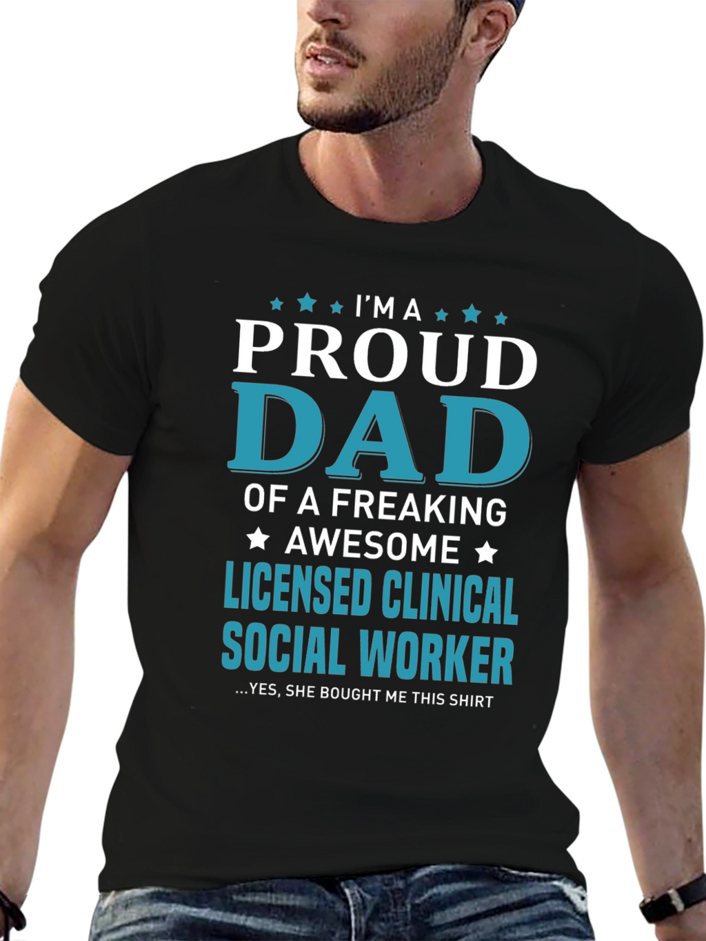 Proud Dad Licensed Social Worker Graphic Tee