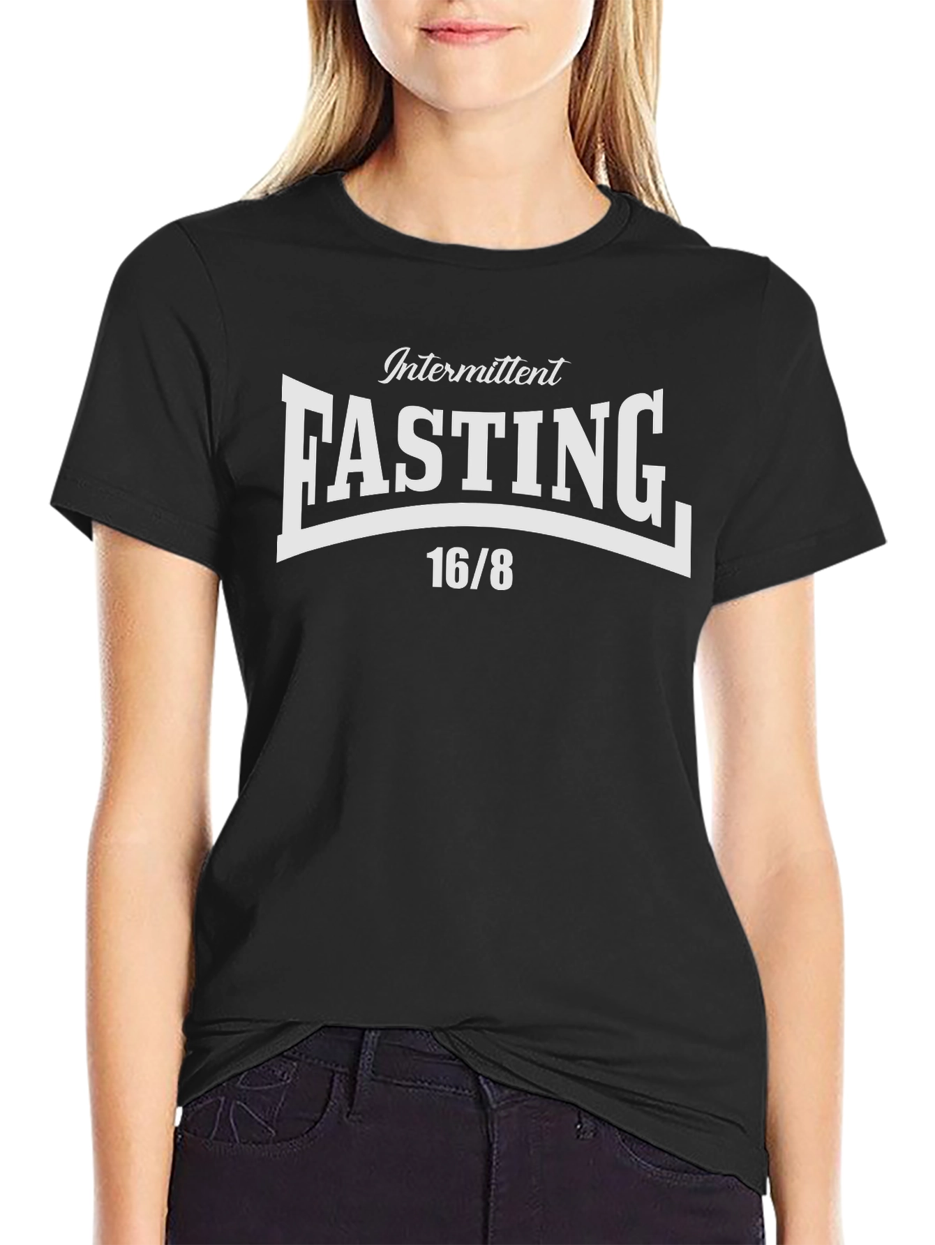 Intermittent Fasting 16/8 Graphic Tee - Black