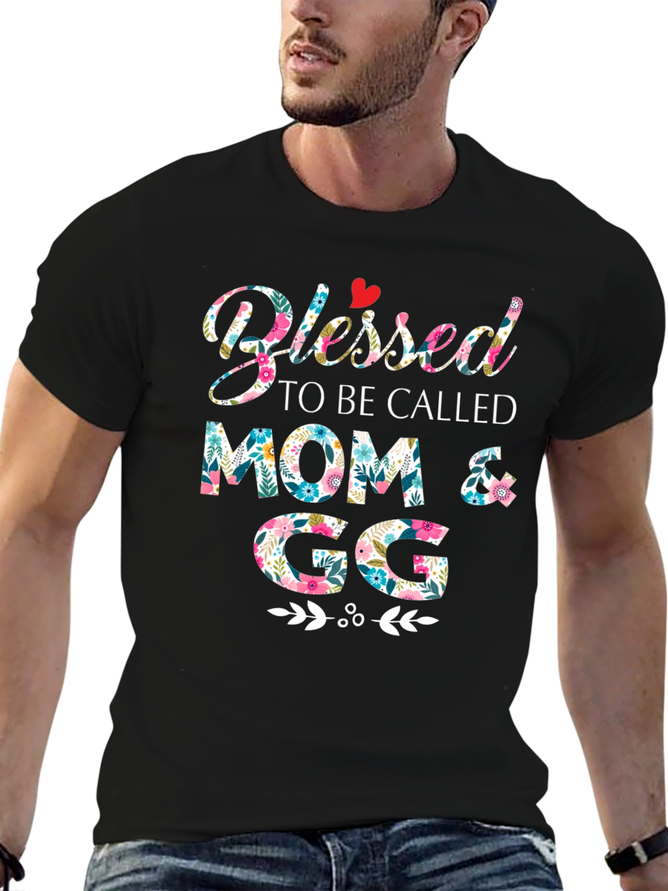 Blessed Mom & GG Floral T-Shirt