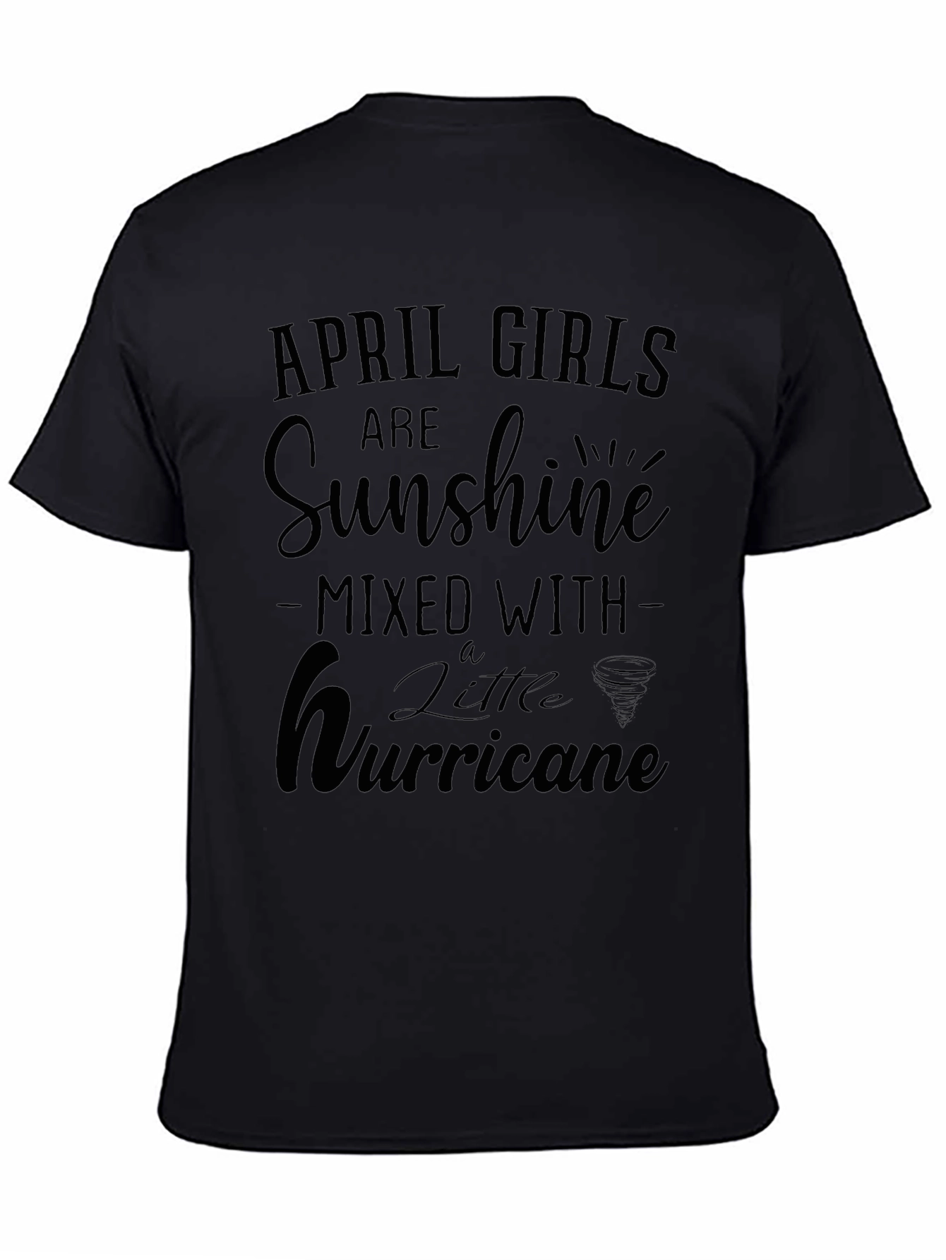 April Girls Sunshine Hurricane Black T-Shirt