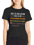 Inflation Halloween Thanksgiving Christmas T-Shirt