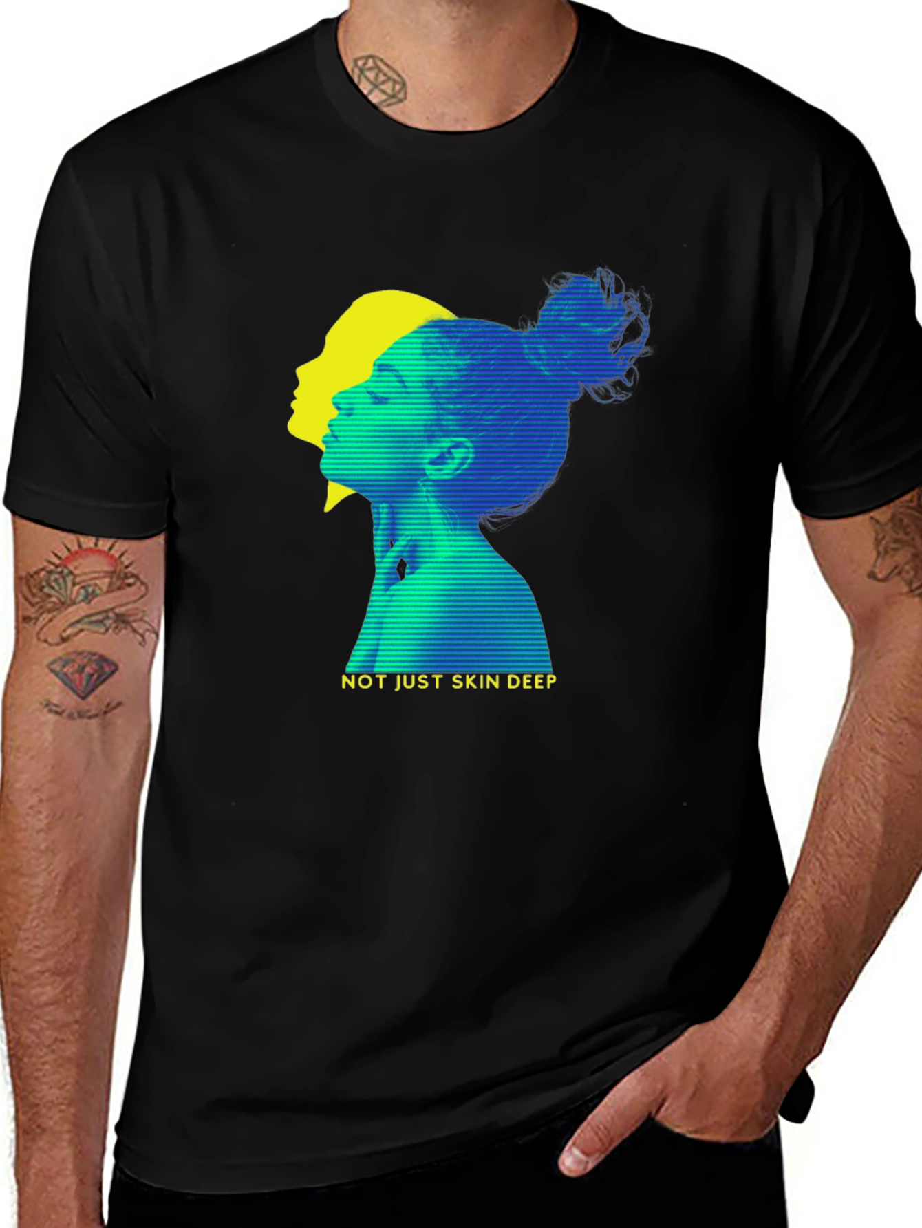Not Just Skin Deep Graphic Tee - Unisex Black T-Shirt