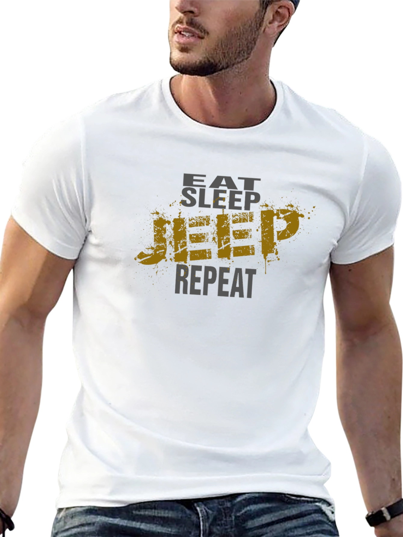 Eat Sleep Jeep Repeat Mens T-Shirt