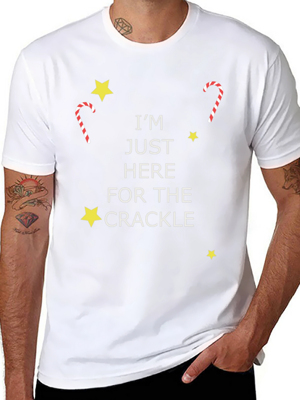 Im Just Here For The Crackle Graphic Tee