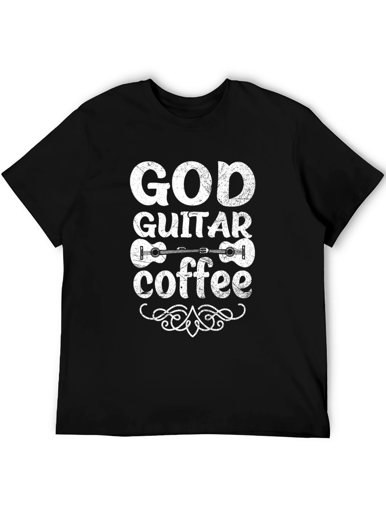 God Guitar Coffee T-Shirt - Black