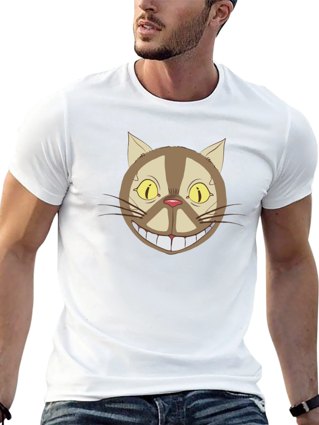 Cheshire Cat Graphic Tee - Classic Cartoon Style