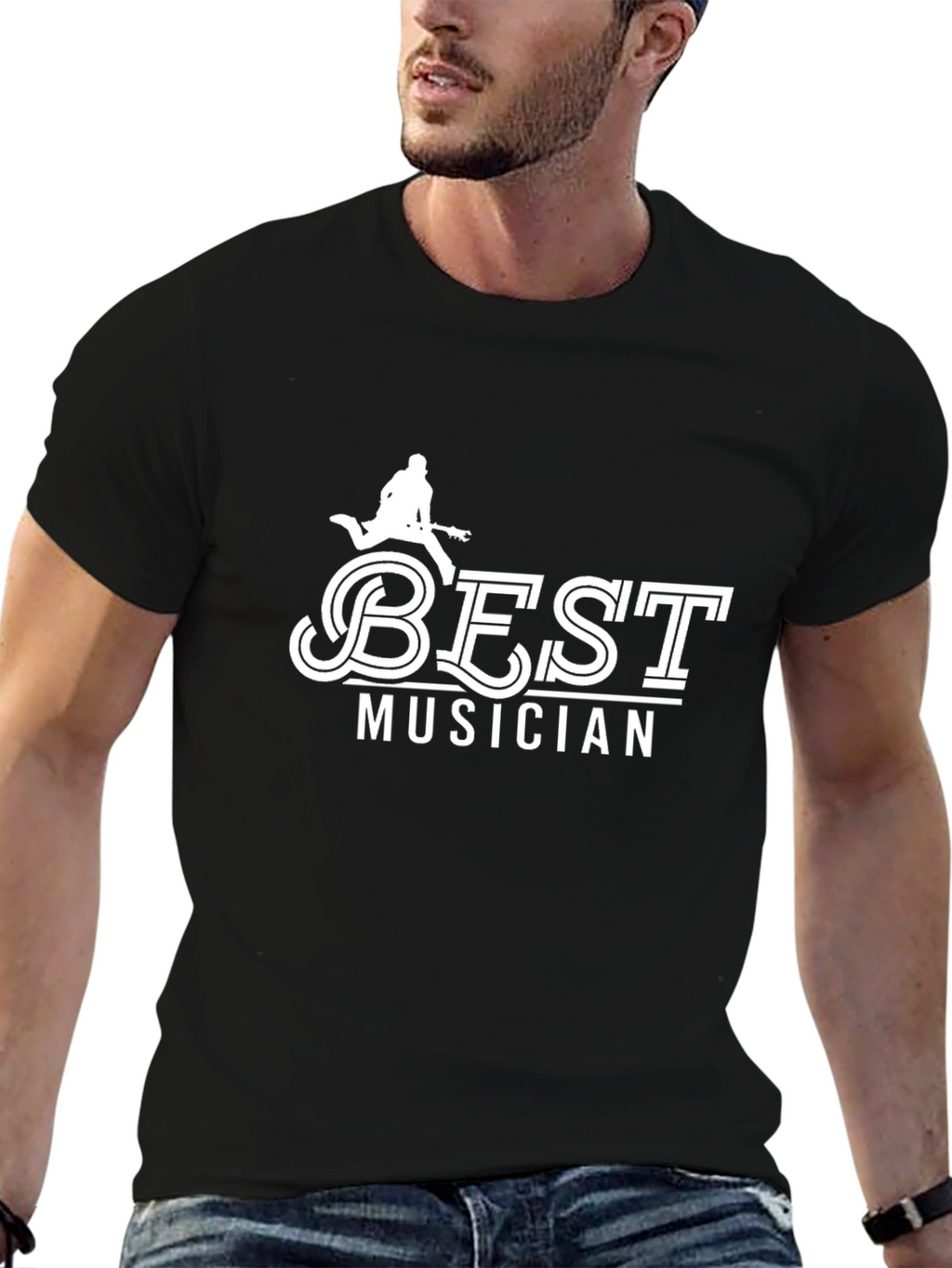 Best Musician Graphic Tee - Black