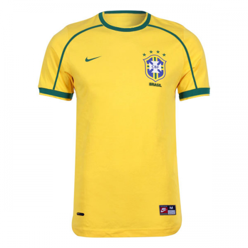 RIVALDO #10 Retro Brazil Home Jersey World Cup 1998 Image 3
