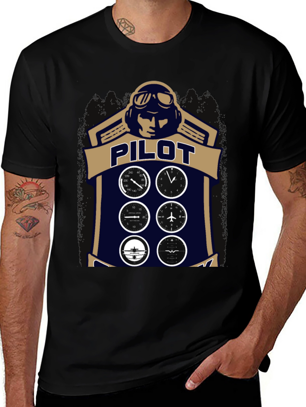 Pilot Aviation Graphic T-Shirt