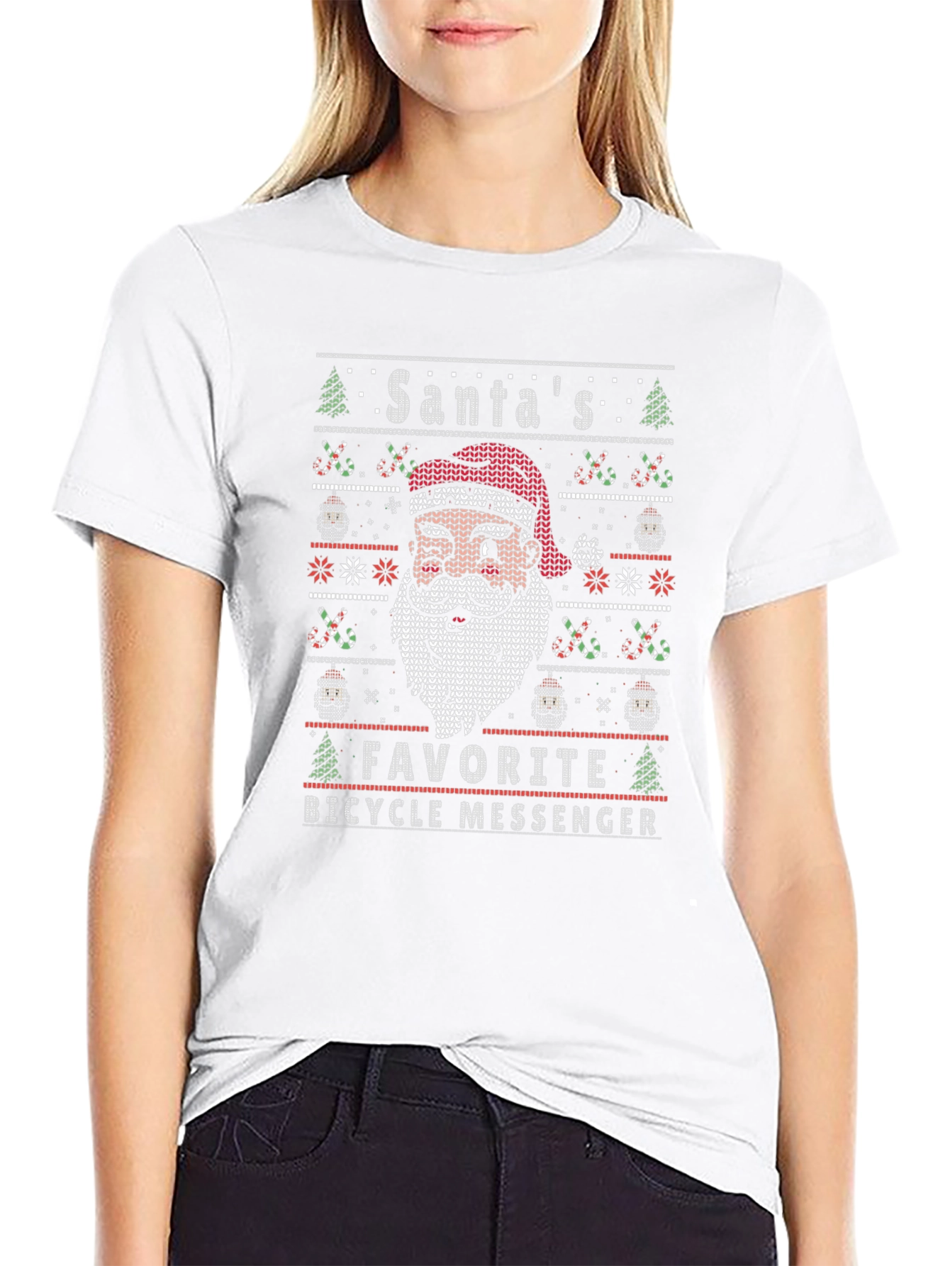 Santas Favorite Bicycle Messenger T-Shirt