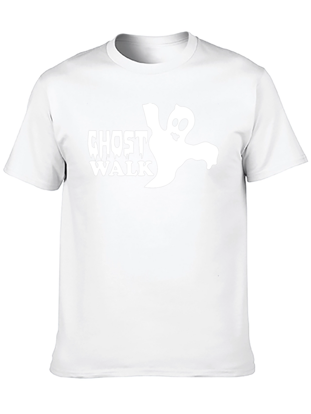 Ghost Walk Graphic Tee - Black Cotton T-Shirt