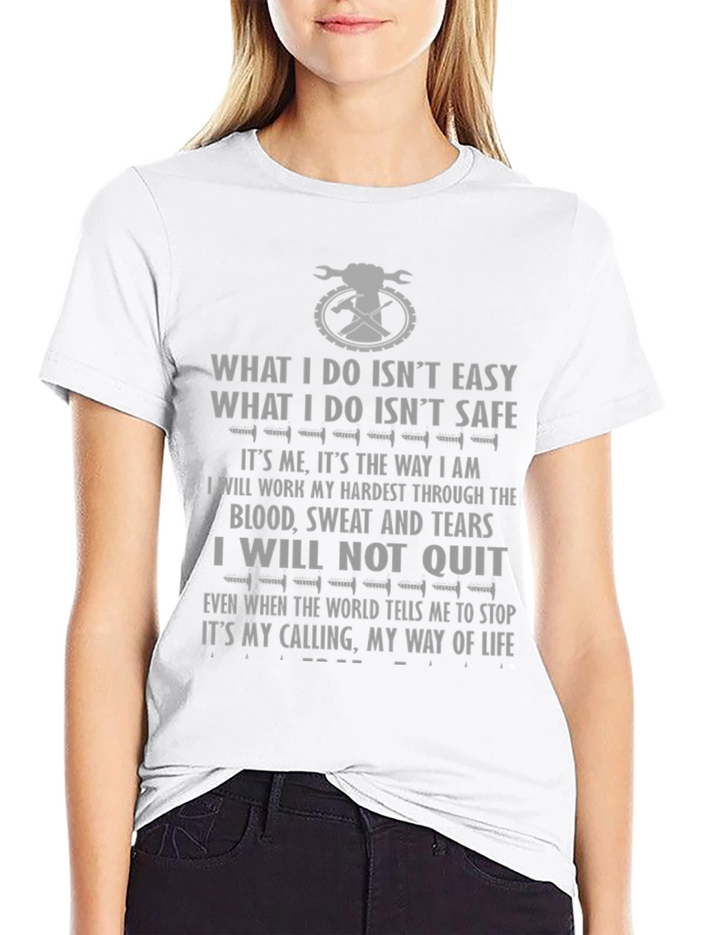 What I Do Isnt Easy Mens Black T-Shirt