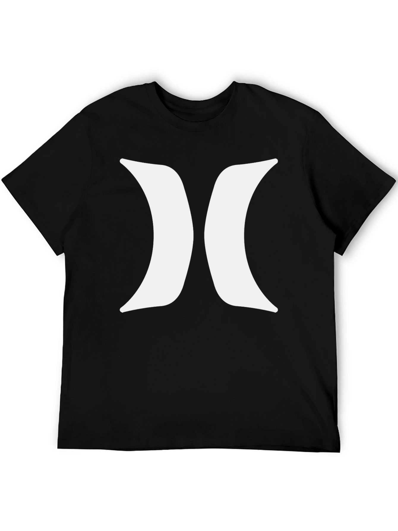 Black Hurley T-Shirt with White Logo