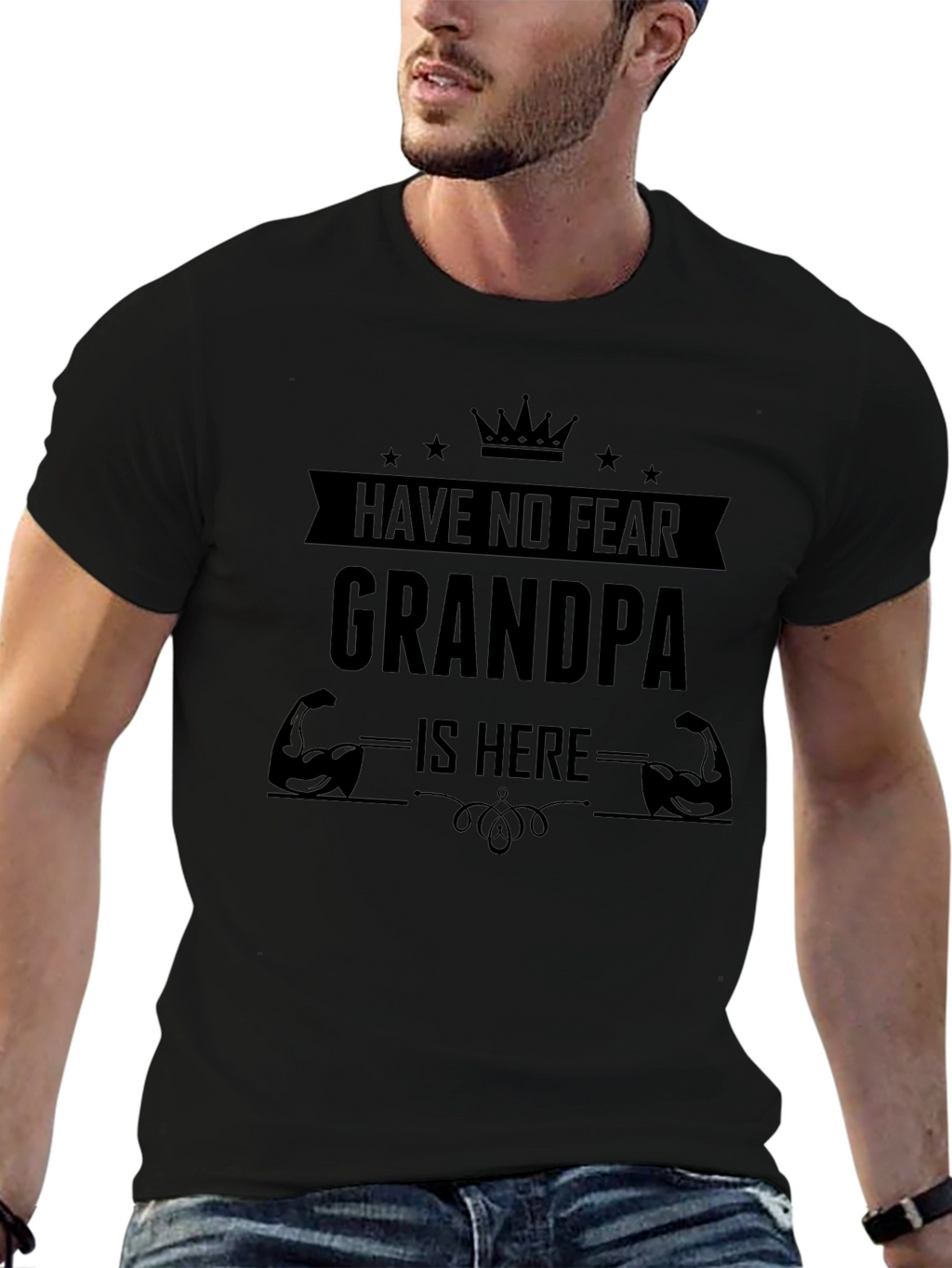 Have No Fear Grandpa Is Here Graphic Tee