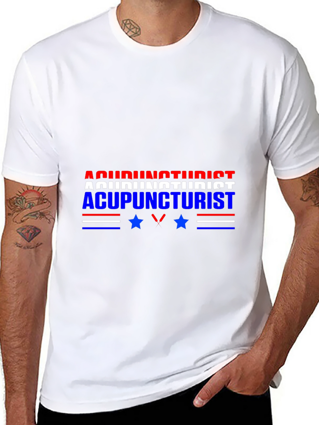 Acupuncturist Graphic Tee - Patriotic Design
