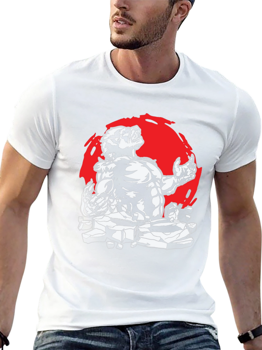 Werewolf Graphic Tee - Black Cotton Shirt