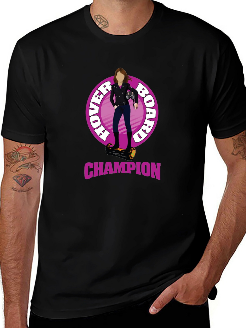 Hoverboard Champion Graphic Tee - Unique Design