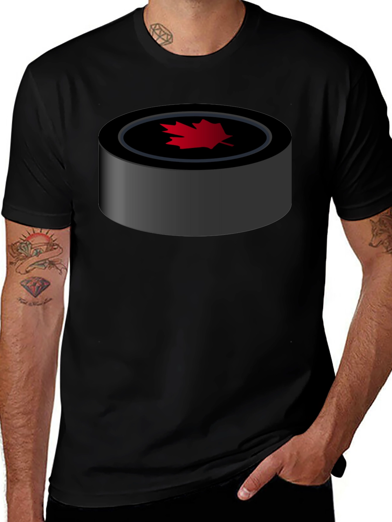 Canadian Hockey Puck Graphic Tee