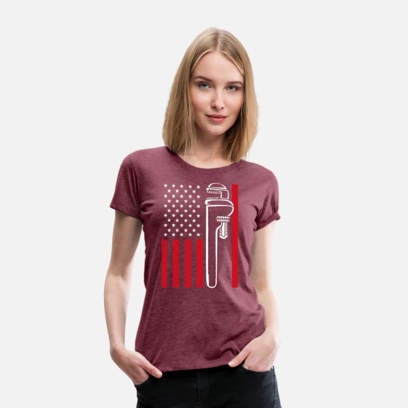 4th Of July US Flag Pipe Wrench Plumber