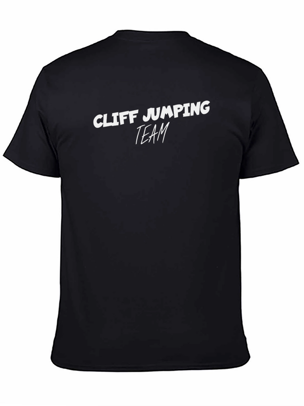Cliff Jumping Team Black Graphic Tee