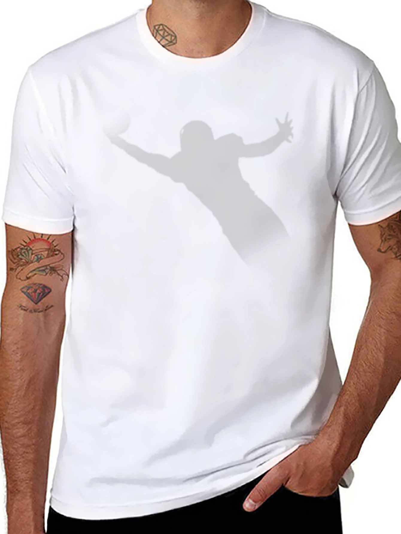 Mens Classic Black Crewneck T-Shirt