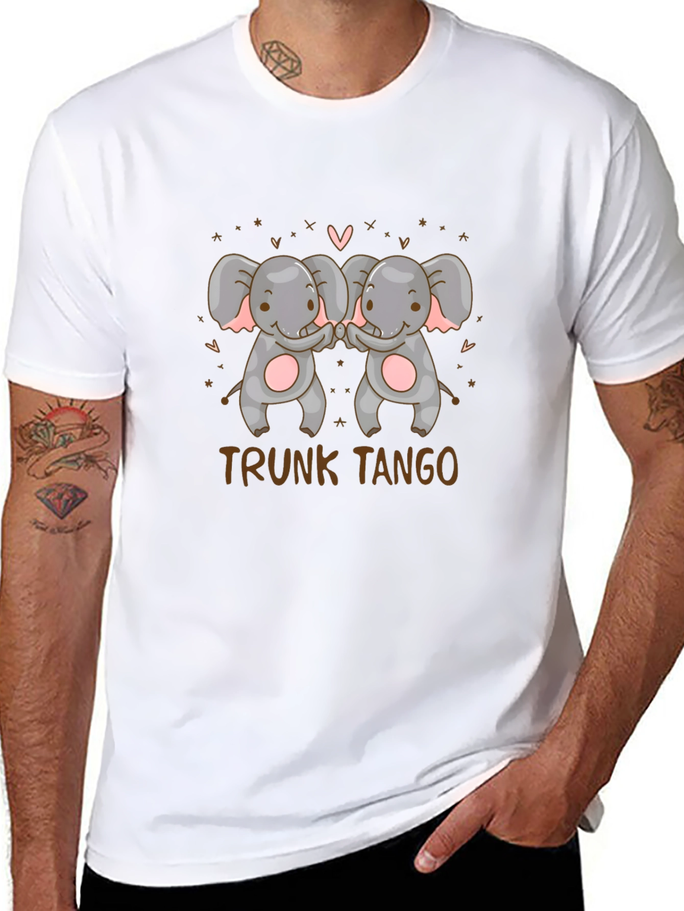 Trunk Tango Elephant Graphic Tee - Black