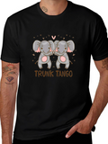 Trunk Tango Elephant Graphic Tee - Black