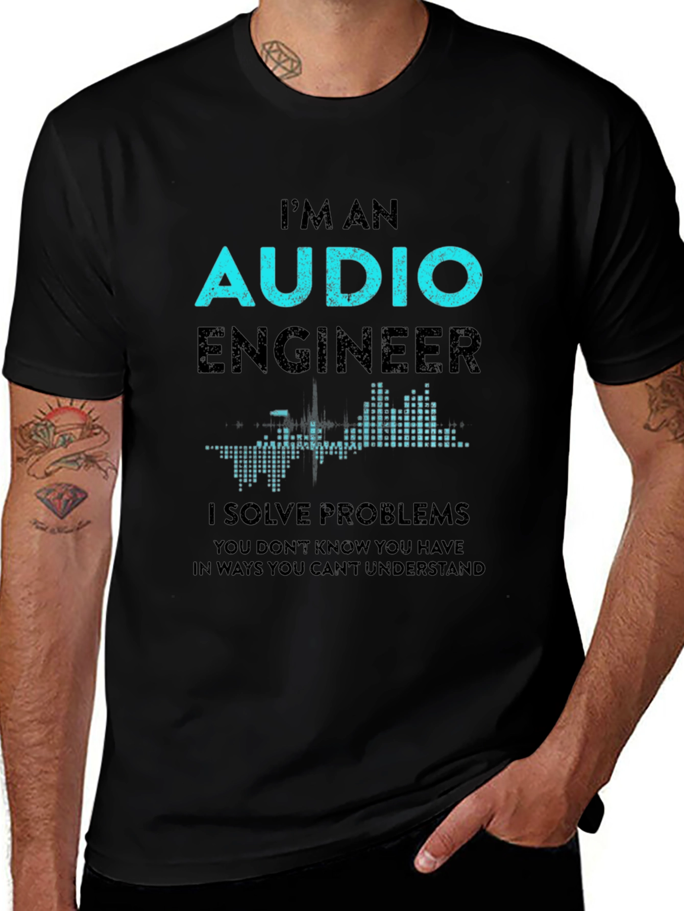 Audio Engineer T-Shirt - Solve Problems Design