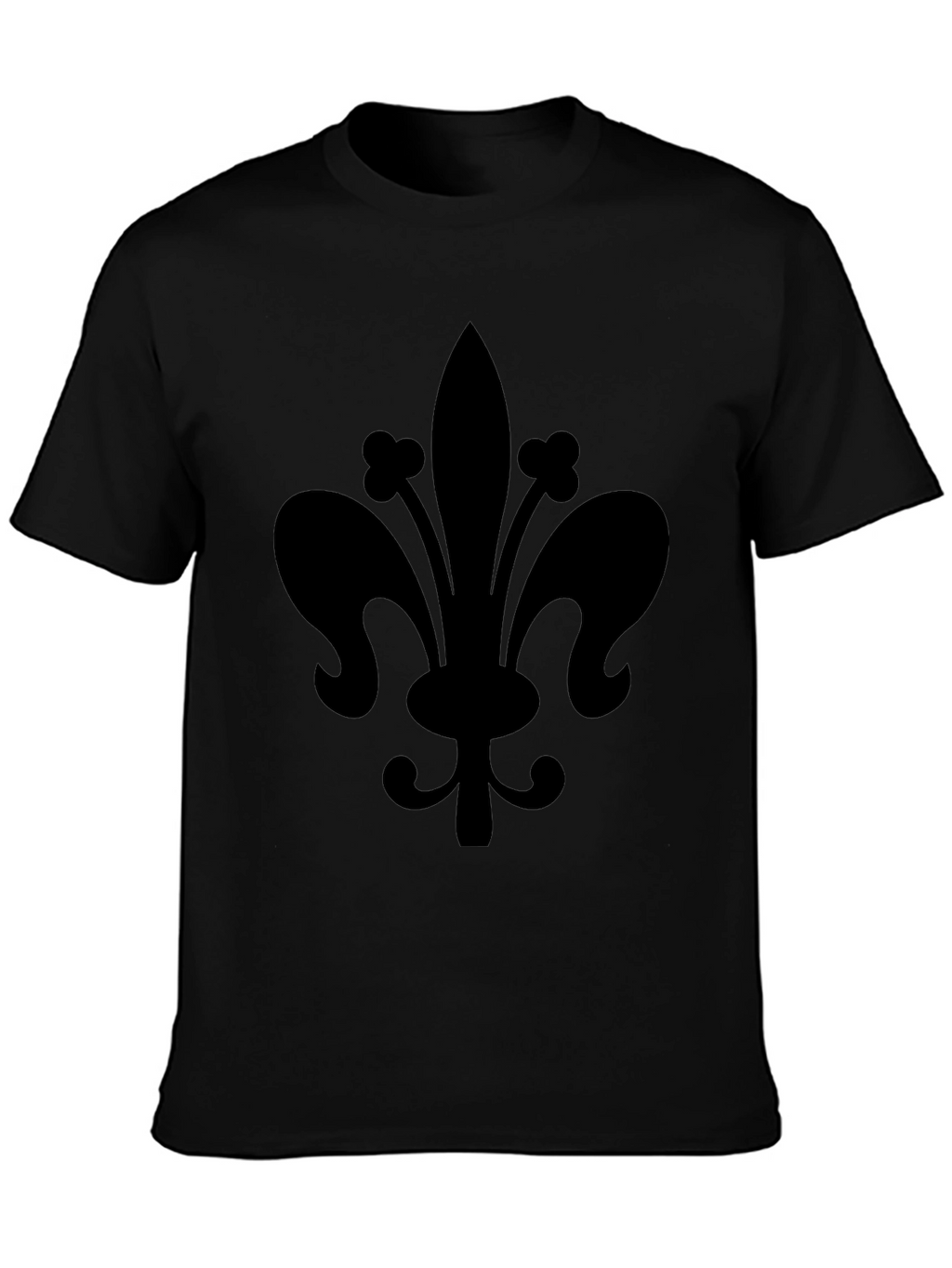 Black Fleur-de-lis Graphic T-Shirt