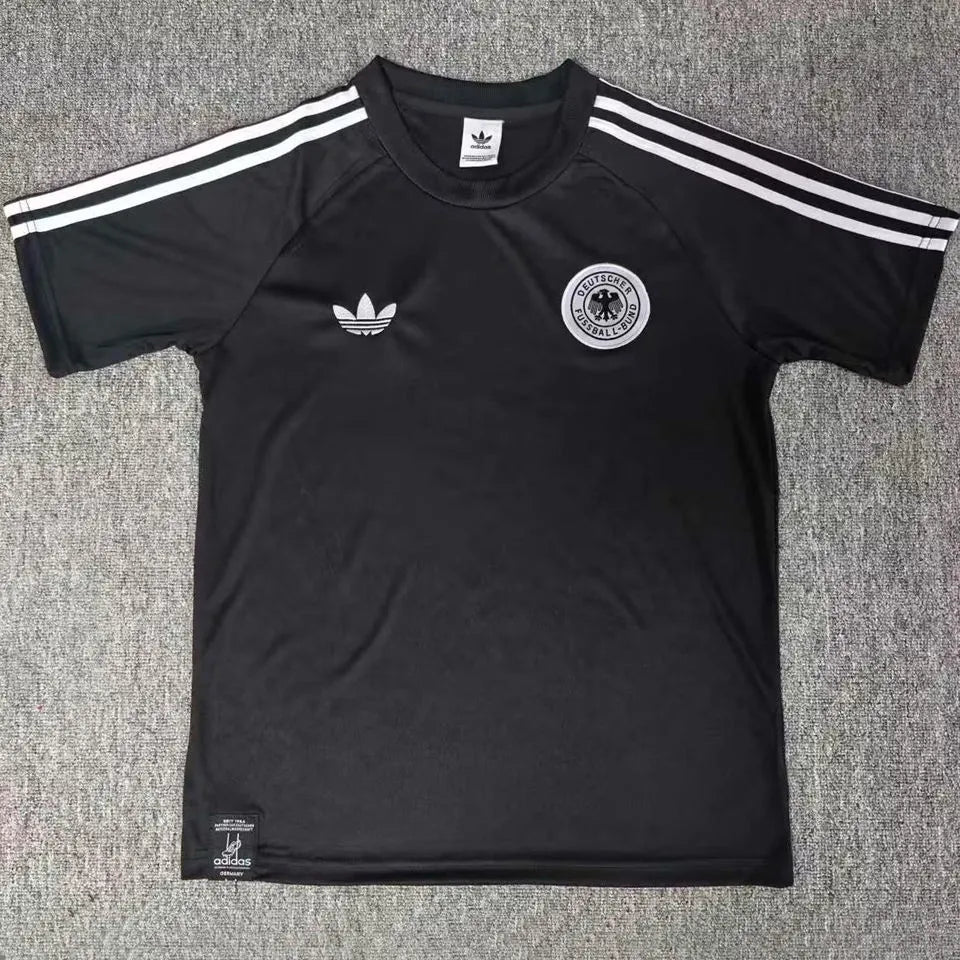 2026/27 Germany Black POLO Jersey Detail 3