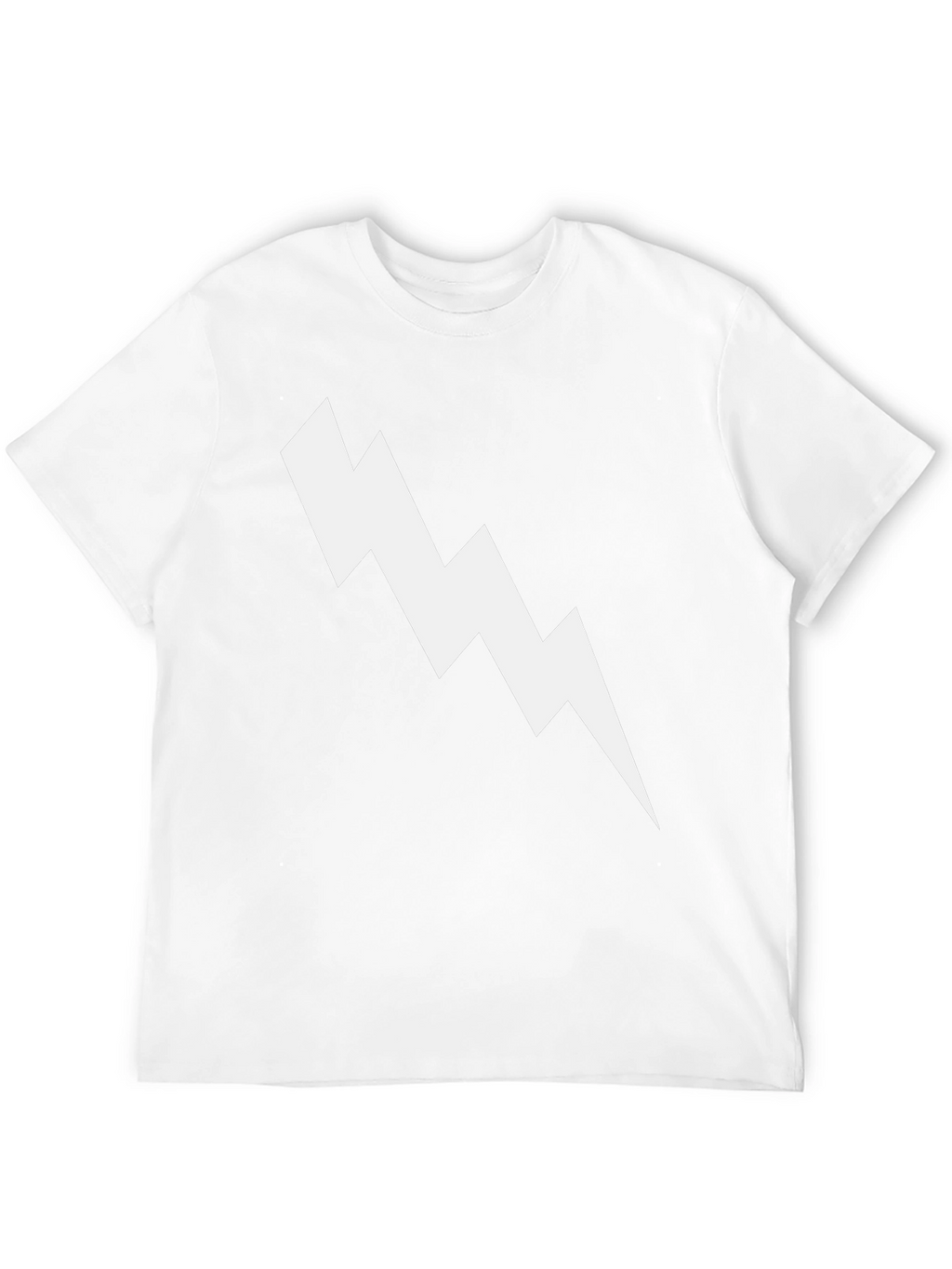 Lightning Bolt Graphic Tee - Black Cotton T-Shirt