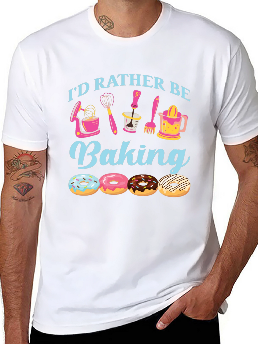 Id Rather Be Baking T-Shirt Donut Design