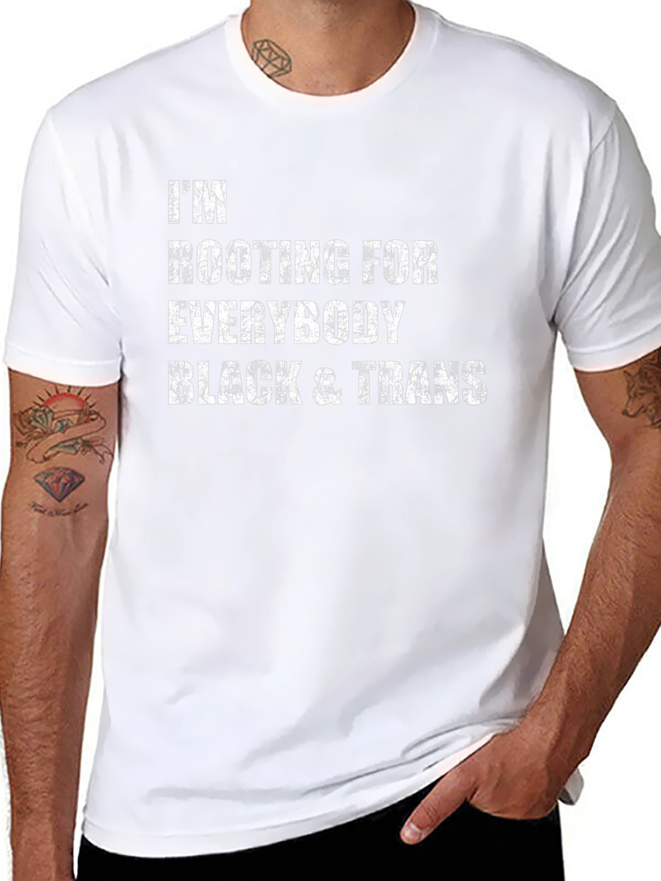 Im Rooting For Everybody Black & Trans T-Shirt