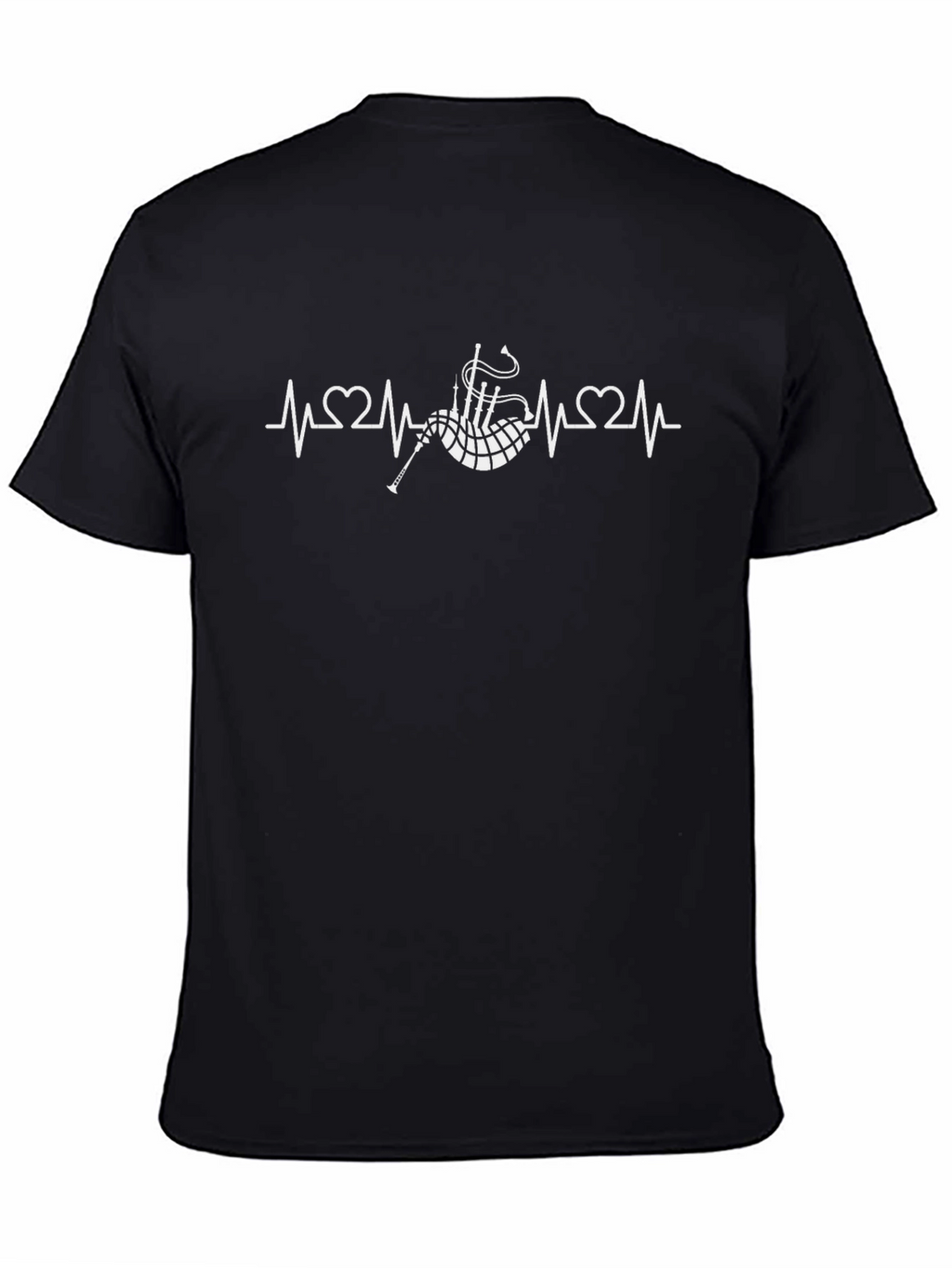 Bagpipe Heartbeat T-Shirt - Music Lover Tee