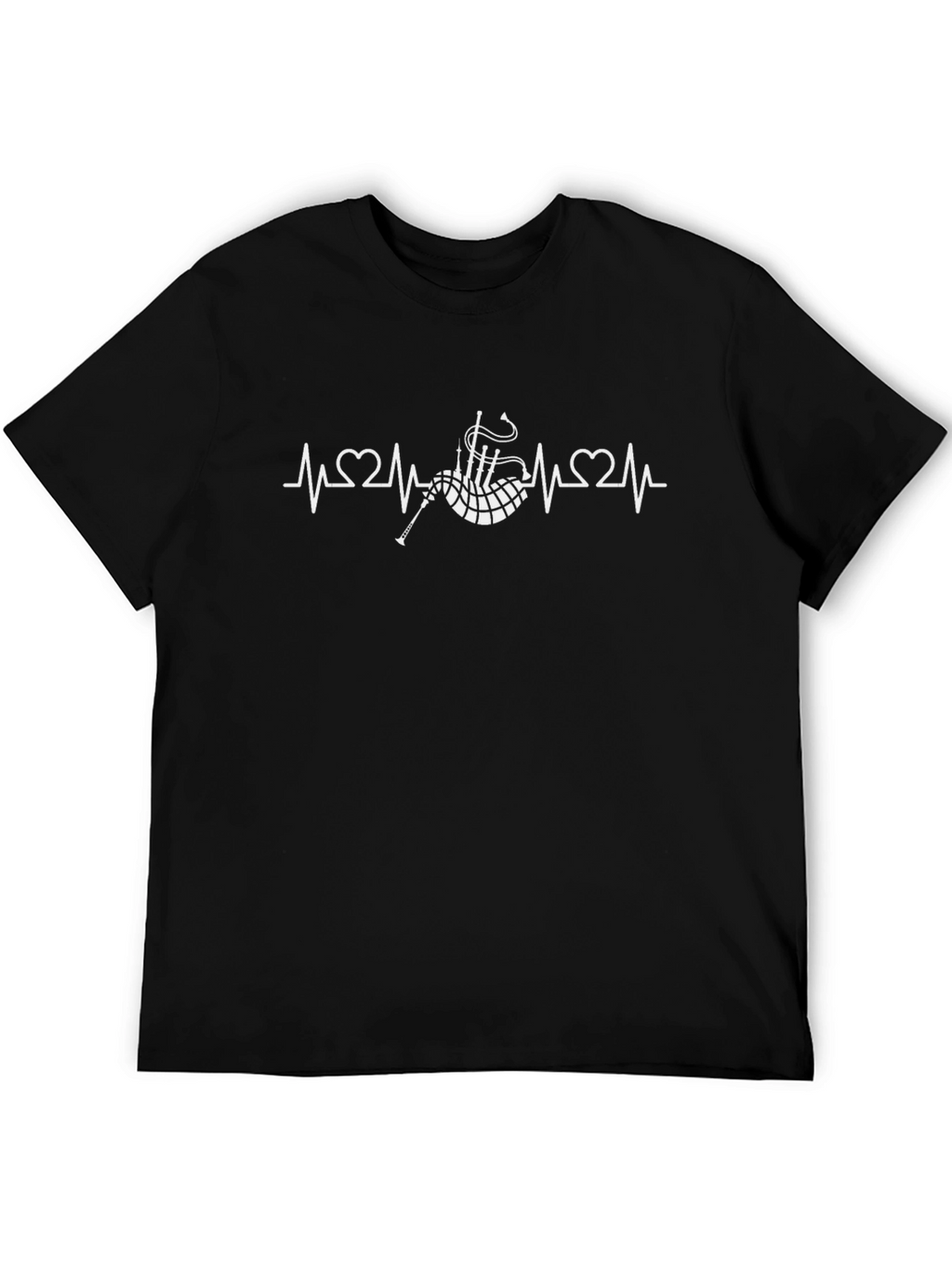Bagpipe Heartbeat T-Shirt - Music Lover Tee