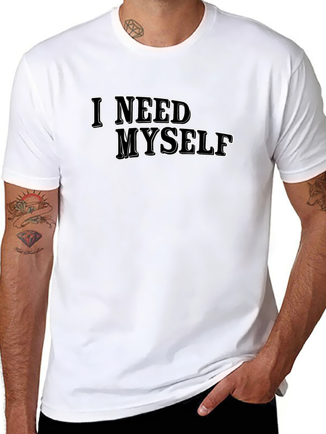 I Need Myself T-Shirt - Unisex Black Tee