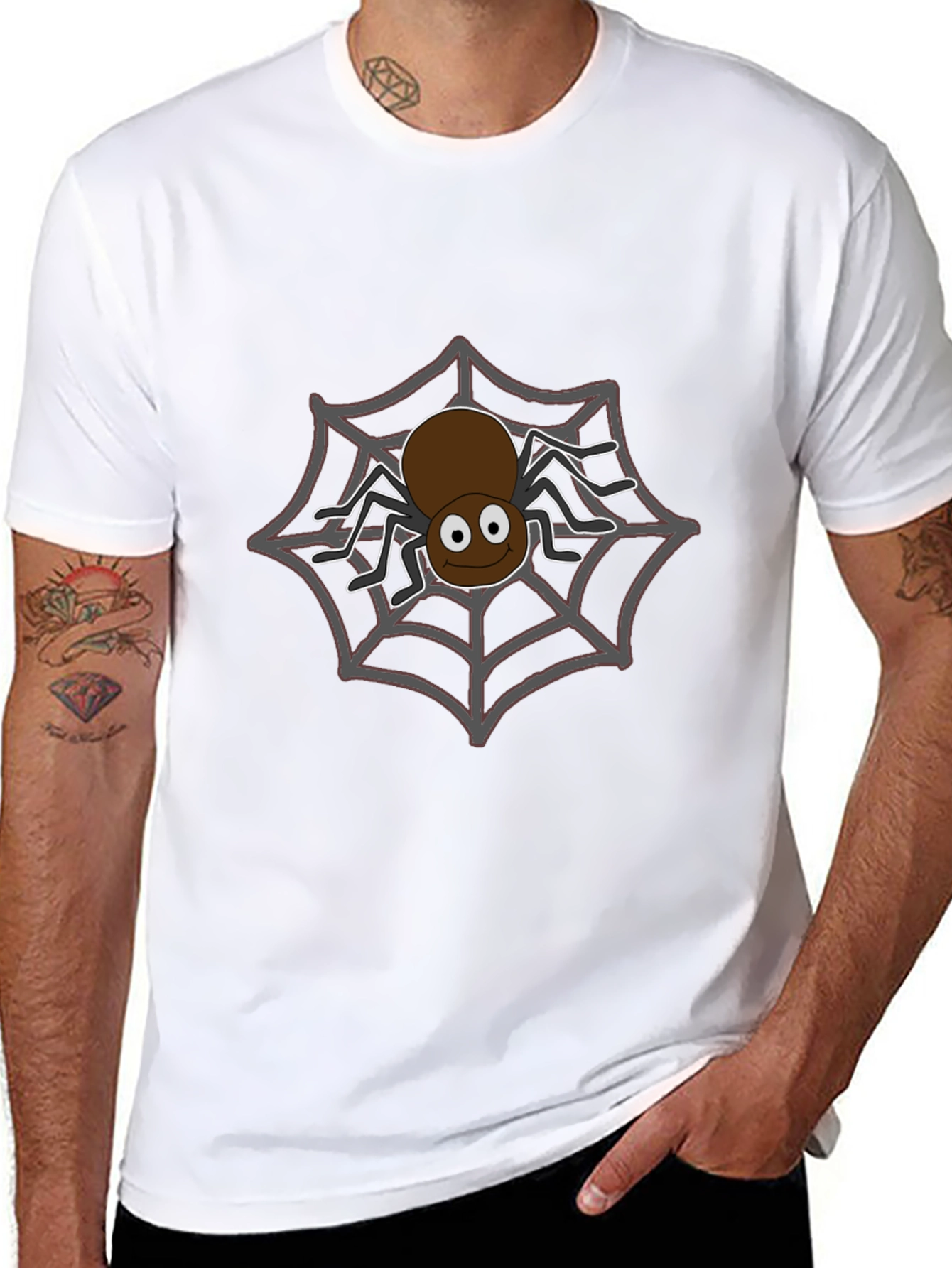 Spider Web Graphic Tee - Halloween Fun!