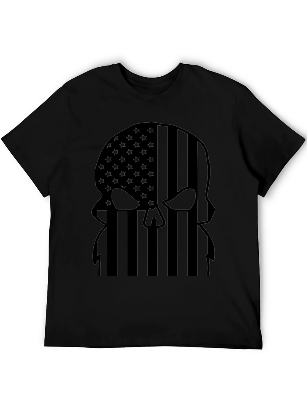 American Flag Punisher Skull Black T-Shirt
