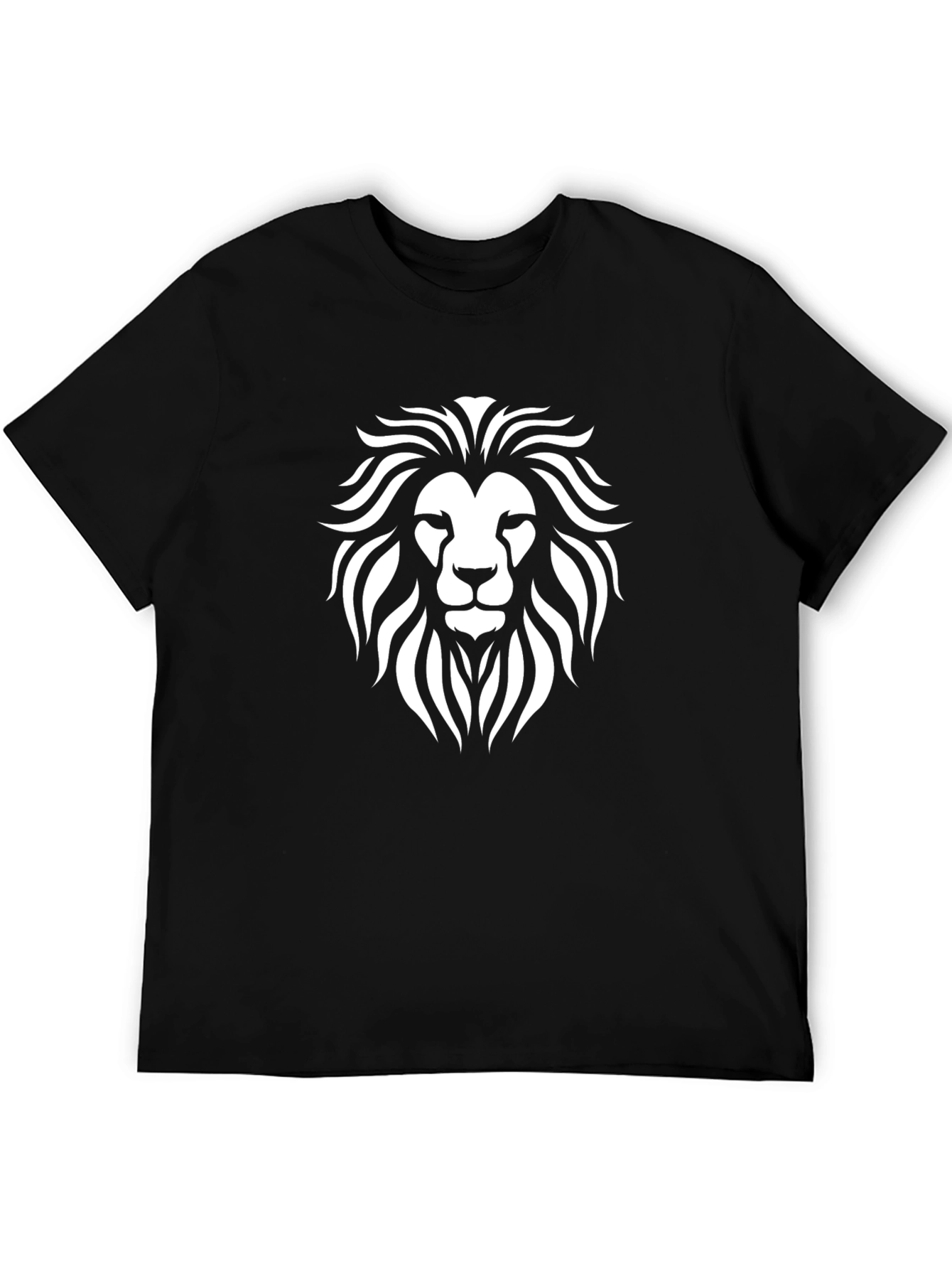Lion Head Graphic T-Shirt - Black