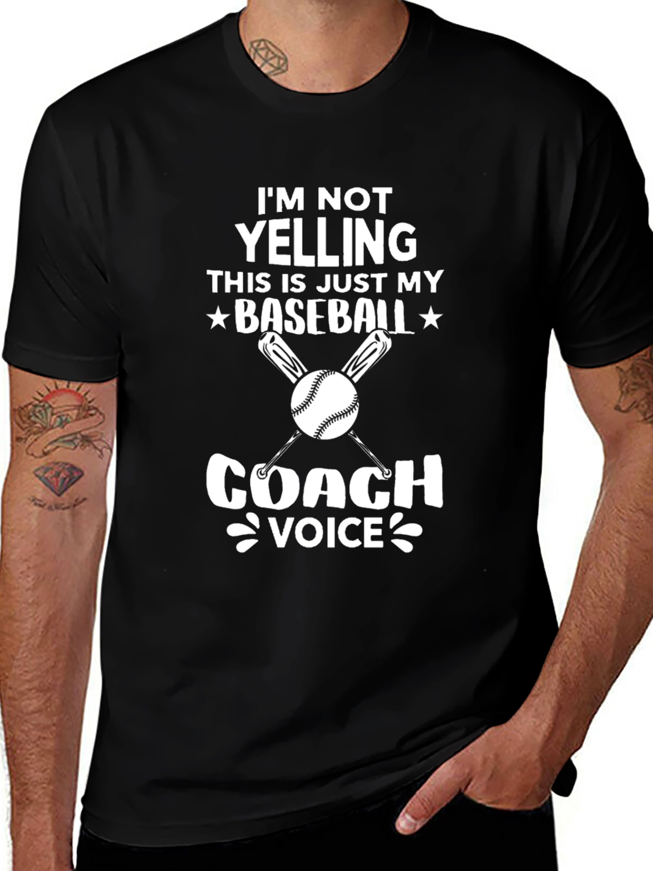 Baseball Coach T-Shirt - Im Not Yelling Tee