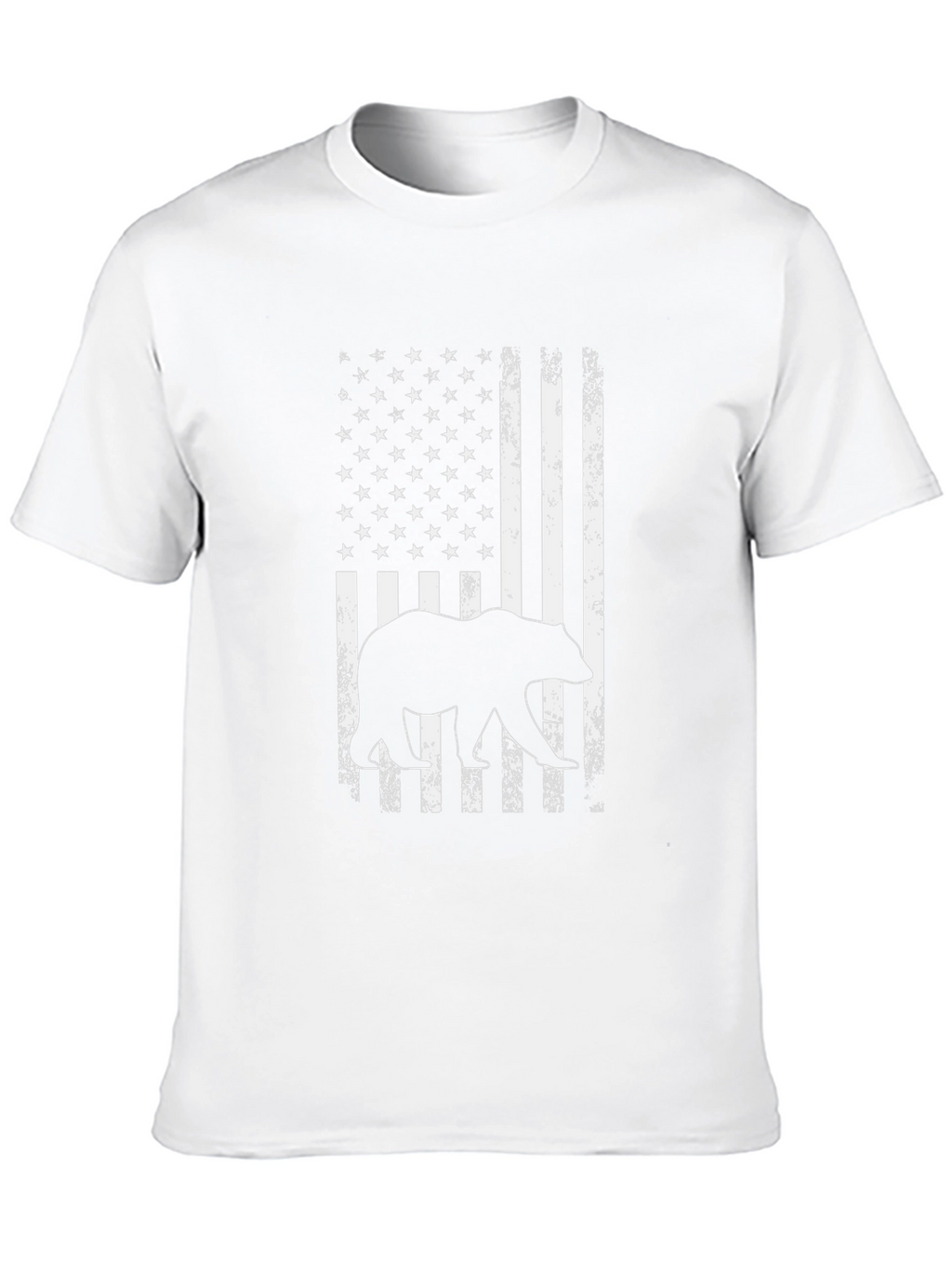 American Flag Bear Graphic T-Shirt